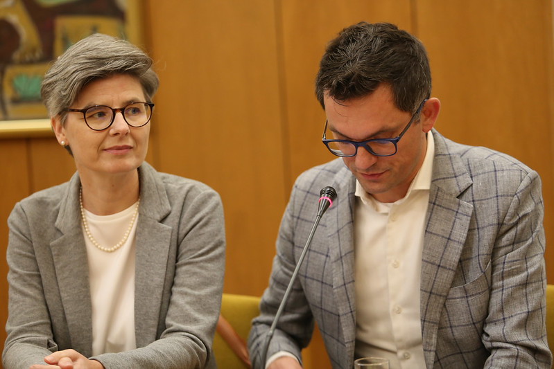 Dr Agata Mleczko and her husband Andrzej at the meeting of the Council for the Family of the Polish Bishops' Conference